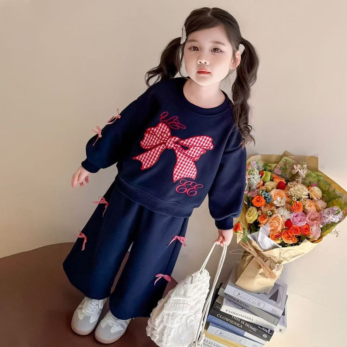 二点セット 韓国風 スウェット + パンツ セットアップ n-474