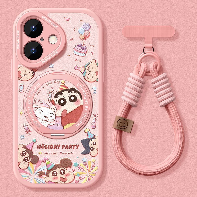 360度回転スタンド iPhone機種に対応 磁気吸着 スマホケース C-80016