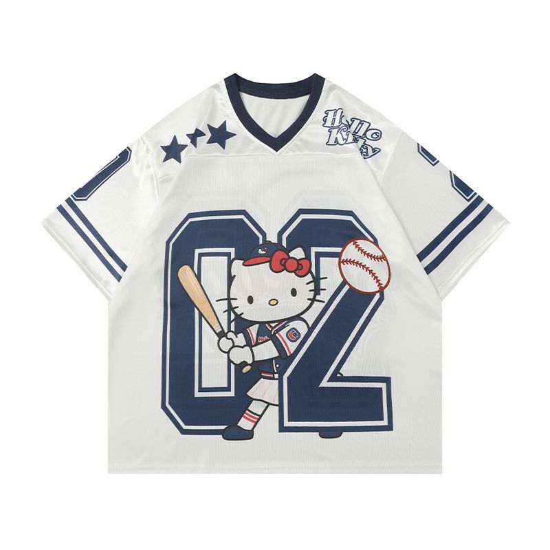 サテン光沢生地 プリント 総柄 ゆったり ルーズ Tシャツ C-50031