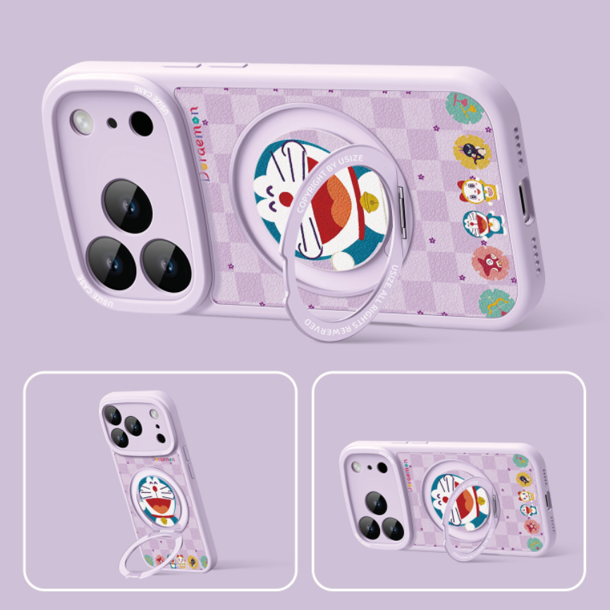 iPhone機種に対応 360度回転スタンド 磁気吸着 スマホケース C-80010