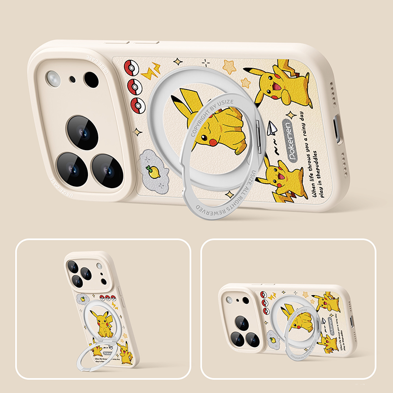 磁気吸着 360度回転スタンド iPhone機種に対応 スマホケース C-80015