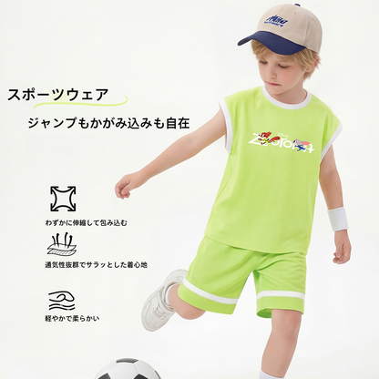 肌触りよい 配色 スポーツ トップス+ショートパンツ セットアップ n-176