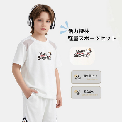 軽量 プリント トップス+ショートパンツ セットアップ n-181