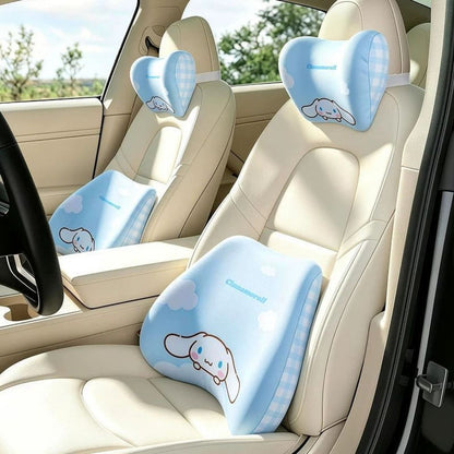 癒しアイテム もちもち やさしくフィット 車用ネックパッド＆ランバーサポート C-529
