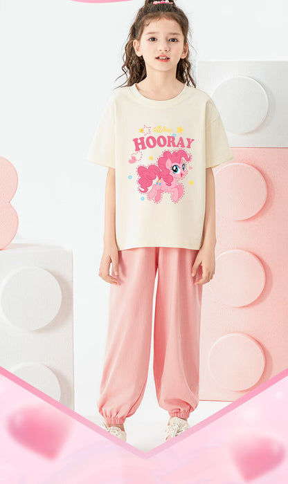 かわいい プリント トップス+ショートパンツ セットアップ n-188