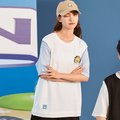 男女兼用 配色 半袖 Tシャツ C-50058
