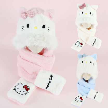 ふわふわ 防寒 あったか かわいい フードマフラー マフラー C-544