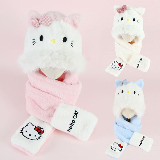 ふわふわ 防寒 あったか かわいい フードマフラー マフラー C-544