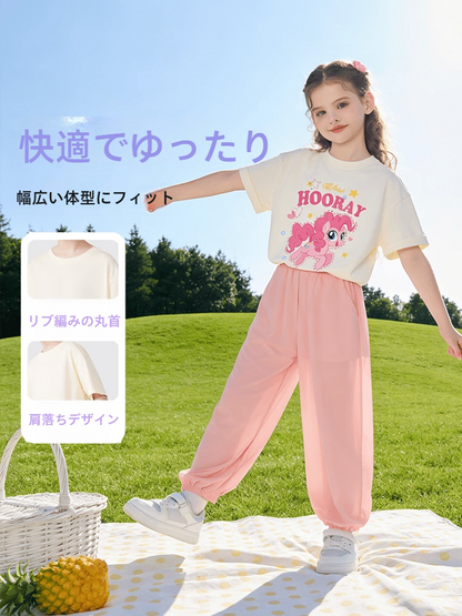 かわいい プリント トップス+ショートパンツ セットアップ n-188