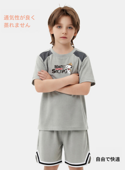 軽量 プリント トップス+ショートパンツ セットアップ n-181