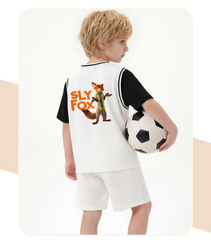 配色 プリント トップス+ショートパンツ セットアップ n-182