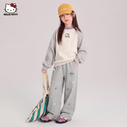 キッズ あったか 防寒 裏起毛 ワイドパンツ n-477