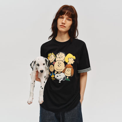 2色展開 男女兼用 折り返し 半袖 Tシャツ C-50047