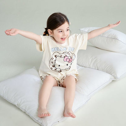 吸汗通気 締め付けなし 夏用 Tシャツ+総柄 ショーツ セットアップ n-249
