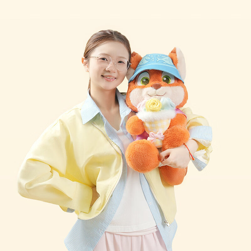 花束デザイン プレゼント向け ふわふわ 癒し系 キツネ型 ぬいぐるみ C-112