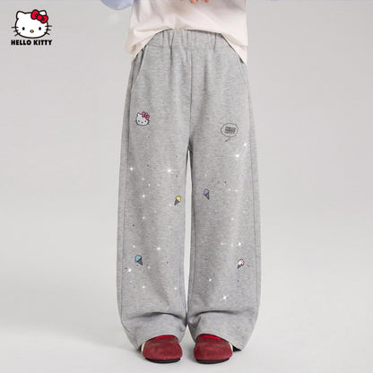 キッズ あったか 防寒 裏起毛 ワイドパンツ n-477