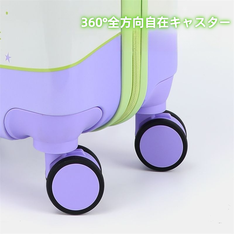 両面プリント 360° 静音キャスター ロック付き 子供用 スーツケース C-30001