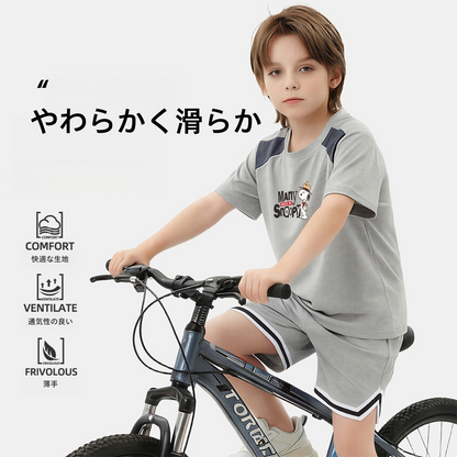 軽量 プリント トップス+ショートパンツ セットアップ n-181