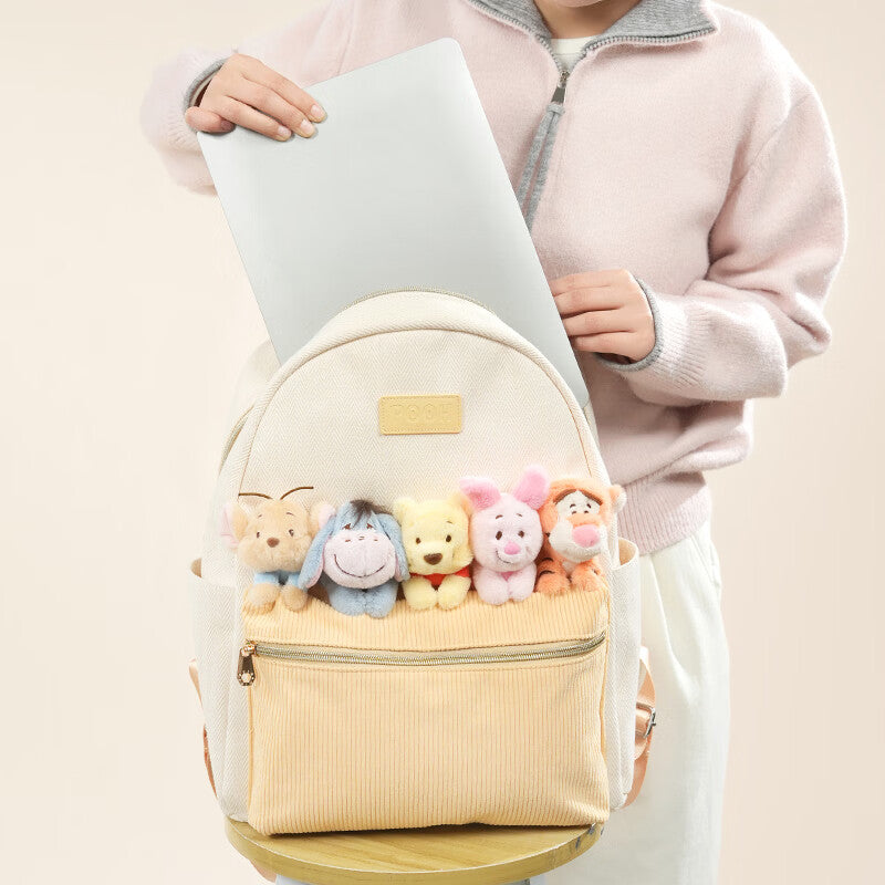 ぬいぐるみ付き 大容量 切替デザイン カジュアル リュックサック C-106