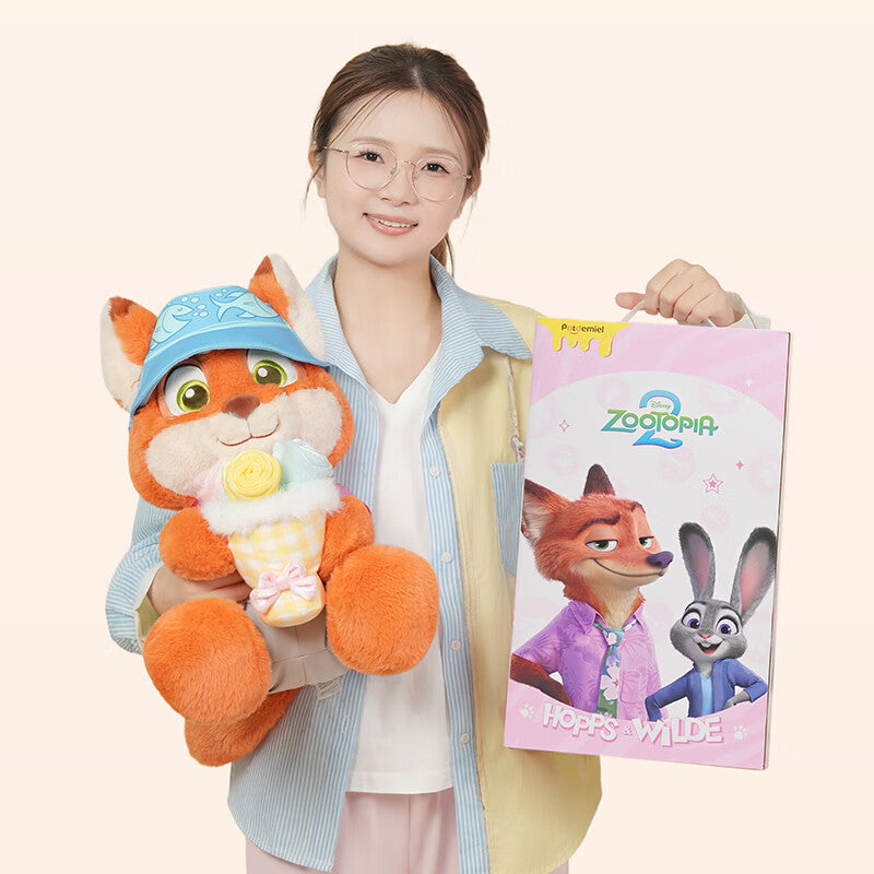 花束デザイン プレゼント向け ふわふわ 癒し系 キツネ型 ぬいぐるみ C-112