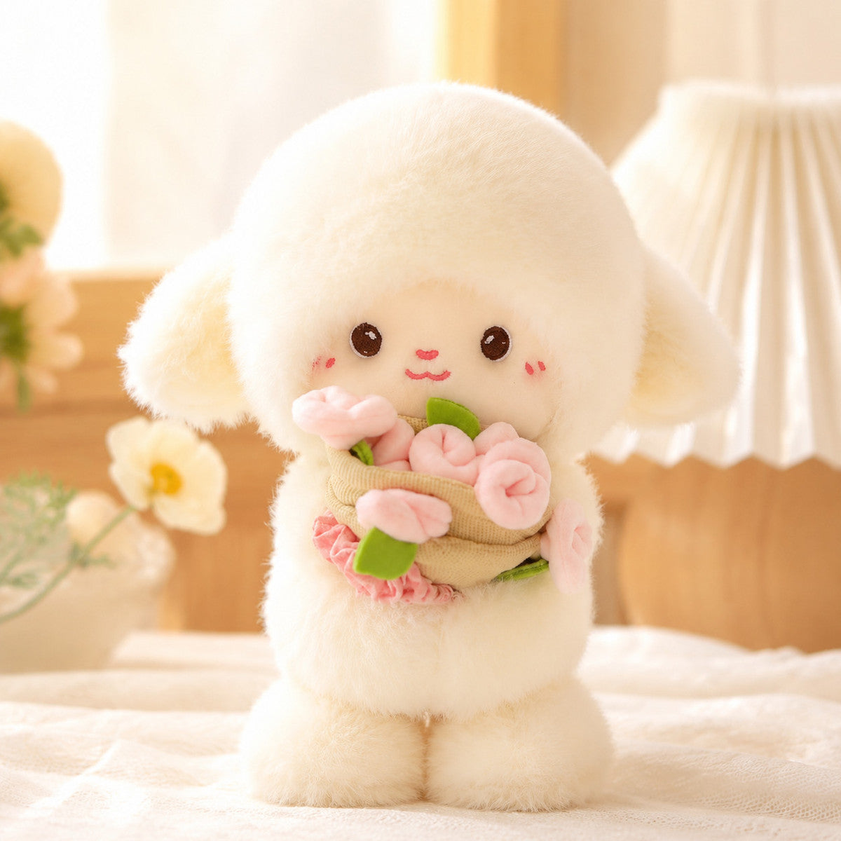花束抱き もこもこ プレゼント ギフト ぬいぐるみ C-245
