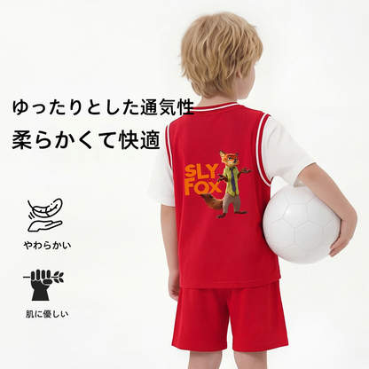 配色 プリント トップス+ショートパンツ セットアップ n-182