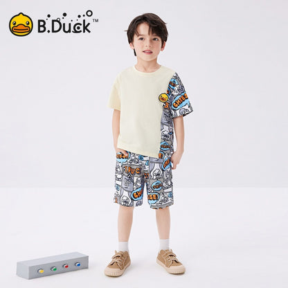 総柄 プリント トップス+ショートパンツ セットアップ n-184