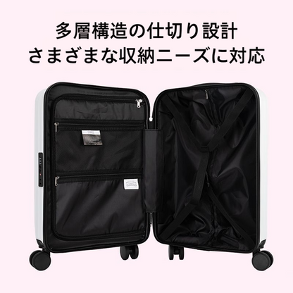 配色 ABS+PC素材 360°静音キャスター スーツケース C-30003
