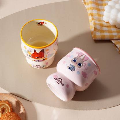 2個セット ペアカップ くびれデザイン 陶磁器マグカップ C-199
