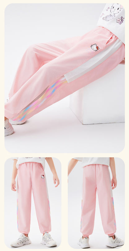 子供服 メッシュ切替 薄手さらさら パンツ n-111