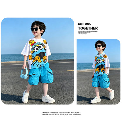 人気トレンド ルーズ 半袖 トップス+ショートパンツ セットアップ n-220