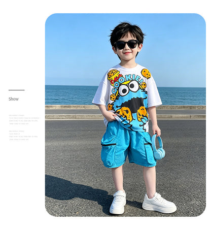 人気トレンド ルーズ 半袖 トップス+ショートパンツ セットアップ n-220