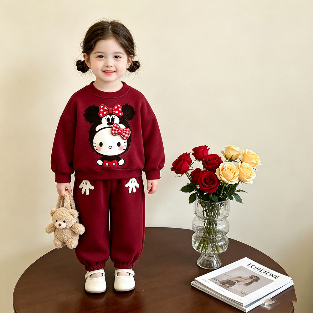 二点セット 裏起毛 秋冬 あったか スウェット +  パンツ セットアップ n-472