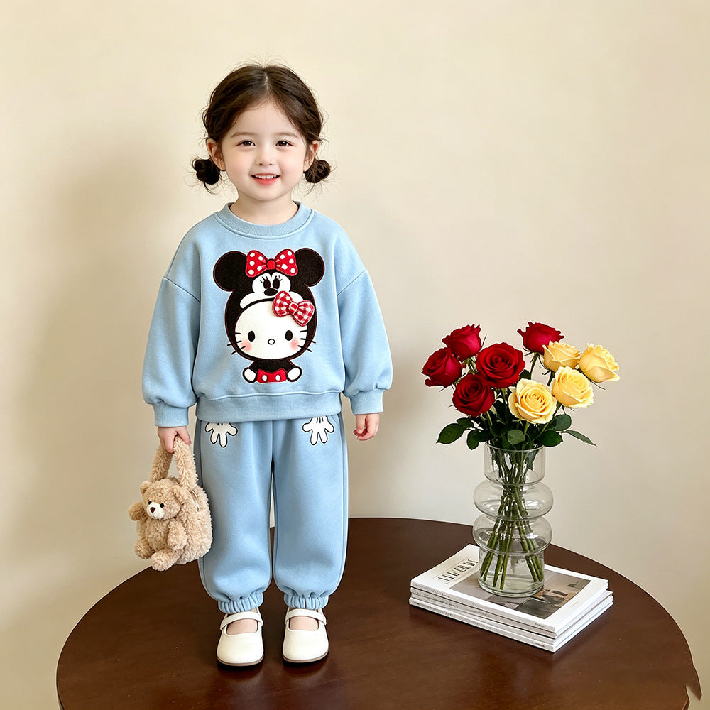 二点セット 裏起毛 秋冬 あったか スウェット +  パンツ セットアップ n-472