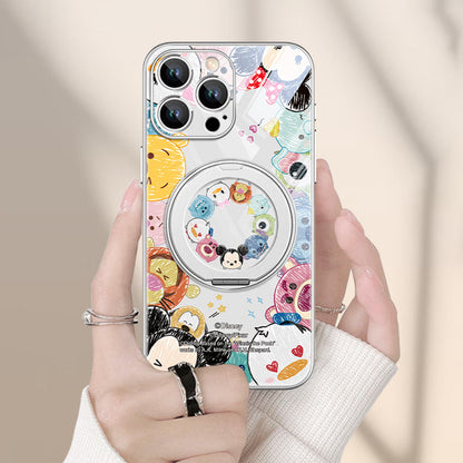 iPhone機種に対応 衝撃吸収 360 度回転スタンド スマホケース C-80132
