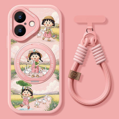360度回転スタンド iPhone機種に対応 磁気吸着 スマホケース C-80016