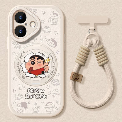 360度回転スタンド iPhone機種に対応 磁気吸着 スマホケース C-80016