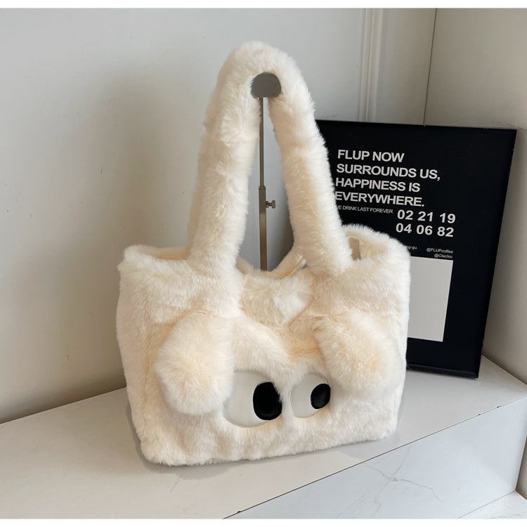 ふわふわ もこもこ 肩掛け トートバッグ C-70012