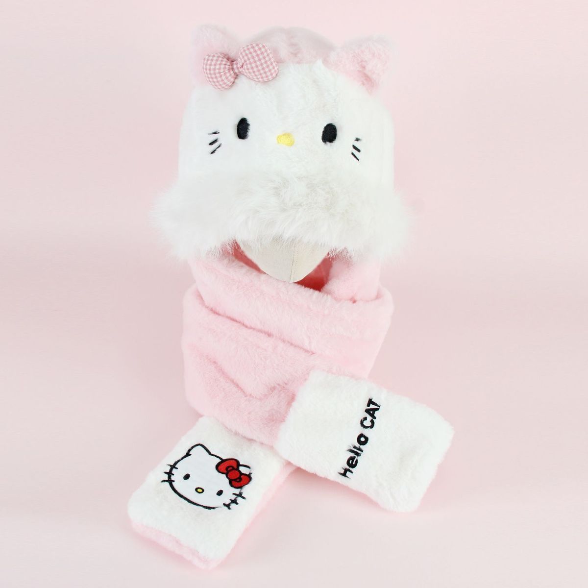 ふわふわ 防寒 あったか かわいい フードマフラー マフラー C-544