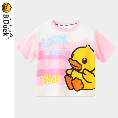 男女兼用 キッズ 夏 丸首 ボーダー Tシャツ n-145