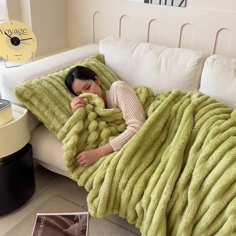 洗濯機対応 静電気対策 ふわふわ 厚手 ブランケット C-70003