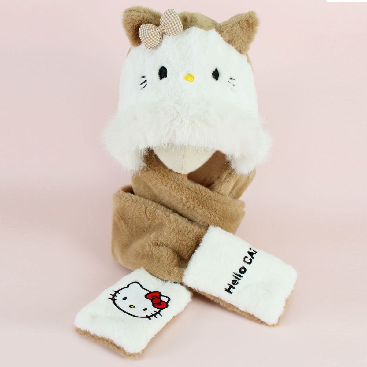 ふわふわ 防寒 あったか かわいい フードマフラー マフラー C-544