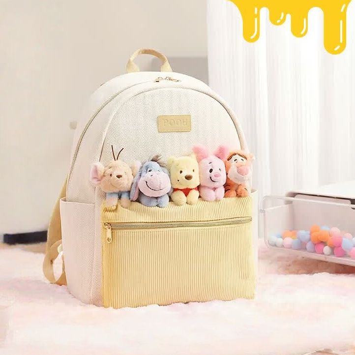 ぬいぐるみ付き 大容量 切替デザイン カジュアル リュックサック C-106
