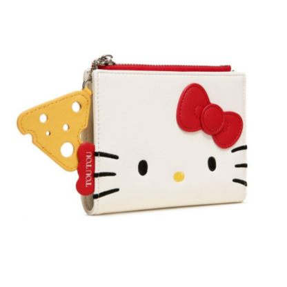 大人可愛い チーズチャーム付き 二つ折り ミニ財布 C-162