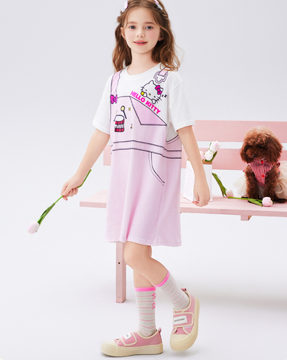 柔らか 肌触りよい 子供用 半袖 ワンピース n-101