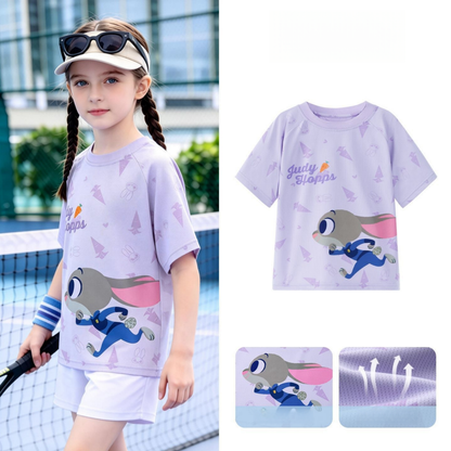 通気性良い 丸首 肌に優しい プリント Tシャツ n-114