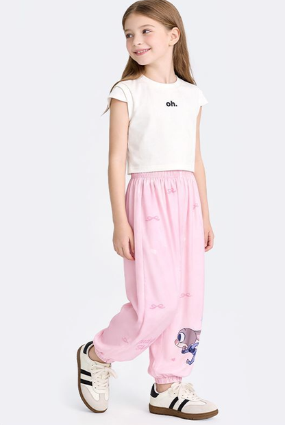 子供服 メッシュ切替 薄手さらさら パンツ n-118