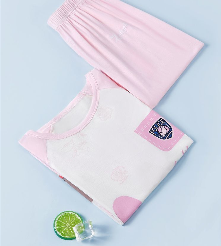 子供用 柔らか通気性 パジャマ Tシャツ+パンツ セットアップ n-119
