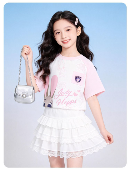 肌に優しい かわいい プリント Tシャツ n-120
