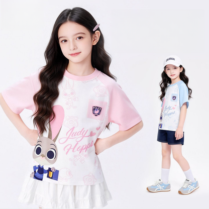 肌に優しい かわいい プリント Tシャツ n-120